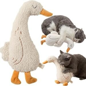 Speedy Panther Cat Catnip Toy for Indoor Cats, Squeaky Plush Duck Design, Bite-Resistant Chew Toy for Teeth Cleaning, Dental Health Benefits