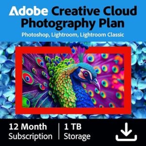 Adobe Creative Cloud 1TB :Photoshop&Lightroom |1 Year| PC/Mac | Digital Download