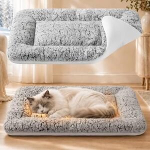 Self Warming Cat Bed, Reversible Cooling Mat for Cats & Dogs, 61x46cm White