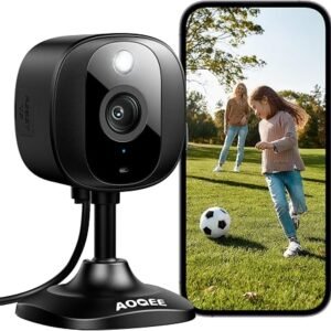 AOQEE 2K Outdoor Security Camera, CCTV Camera for House Security, C1 Black | Colour Night Vision, Human Detection, TF Card & Cloud Storage, 24/7...