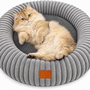 Large Cat Cave Bed Igloo Warm Washable Pet House 50x50cm Grey