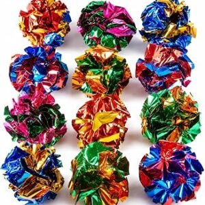 Cat Toy Crinkle Balls 12 Pack (12 Crinkle Balls)