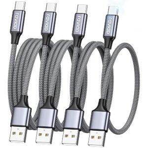 RAVIAD USB C Charger Cable [4Pack 0.5M+1M+2M+3M] USB to USB C Cable 3A Fast