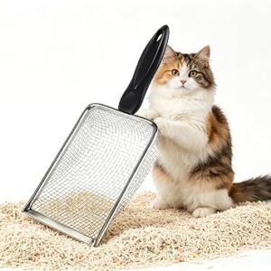 Stainless Steel Cat Litter Scoop, Kitty Litter Cleaning Tool