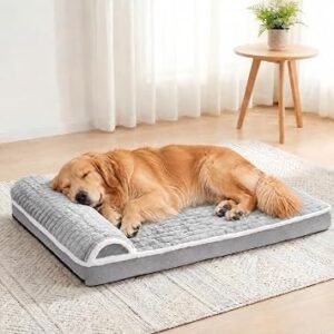 Orthopedic Large Dog Bed Pillow Pet Sofa Bed 91X61cm Grey