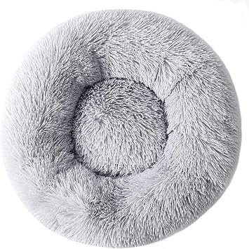 Dog Bed Cat Bed Sofa Doughnut Kennel Warm Plush Round Pet Bed for Puppies, Kittens, Small Pets Up to 3Kg