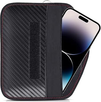 Samfolk Faraday Pouch for Phones and Car Keys, Anti-Tracking Mobile Phone Case, RFID Faraday Pouch, Blocking Signal Keyless Entry Car Keys Case, Faraday Bag For Car Keys Mobile Phone Cards
