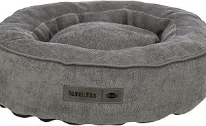 TRIXIE Dog Bed Vital Lennox Chenille, Round, Orthopedic Dog Pillow In Grey, ?50Cm, Comfortable Dog Bed With Viscoelastic Memory Foam - 371320