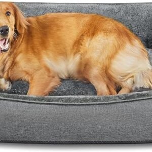 Feandrea Dog Bed, 27 cm Thick, Machine Washable, 110 x 75 x 27 cm