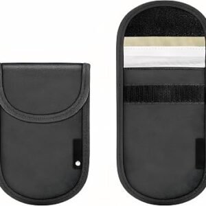 Car Key Signal Blocker Pouch, Faraday Bag Case for Car Security, Key Fob Protector, Blocks Car Theft Keyless Entry & RFID Signals Ultimate Car Security