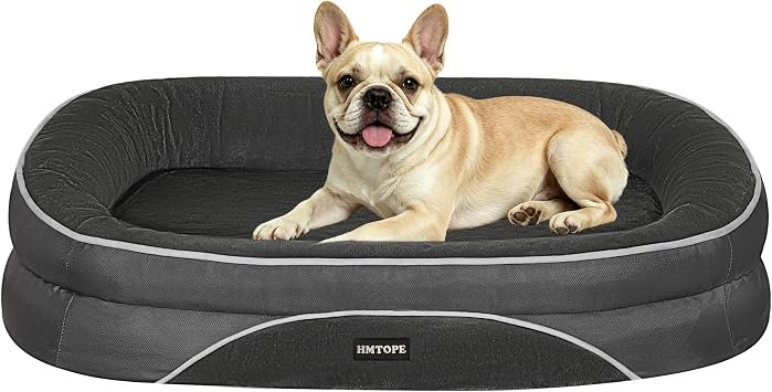 HMTOPE Small Dog Bed, Orthopedic Dog Sofa, Waterproof Dog Bed, 71x53cm, S