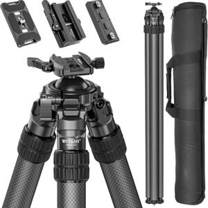 K&F CONCEPT 180cm Phone Tripod with 4-Leg Tripod Base & Wireless Remote | 360? Rotating & Auto-Opening Selfie Stick Tripod Compatible with iPhone, Android, Pocket 4/3, Insta360 Luna Ultra - A702