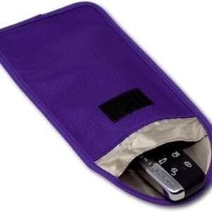 Minder Signal Blocker - Jamming Case/RFID Blocking Pouch for Keyless Entry Car Keys & Mobile Phones - Faraday Bag Protection - Security against Relay Crime (Purple, 170mm x 105mm (Internal))