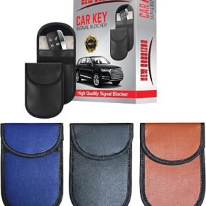 New Horrizon 3-Pack Faraday Pouch For Car keys, Car key Signal Blocker pouch, [LifetimeSupport] RFID Car Key Pouch, Keyless Car Key Signal Blocker Pouch, Anti-Theft Remote Entry-Car Pouch