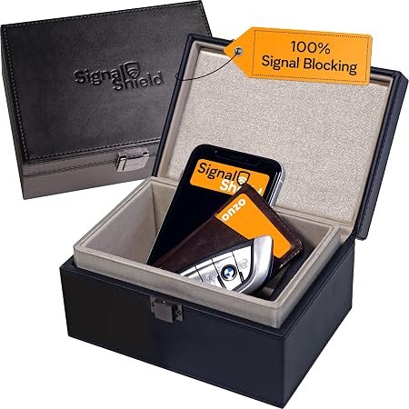 Signal Shield Faraday Box for Car Keys | Car Key Signal Blocker Box | RFID Signal Blocking Box for Keyless Fobs | Anti-Theft Large Key Safe