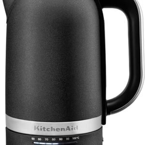 KitchenAid 1.7L Variable Temperature Kettle, Adjustable Temperature Control 50?C-100?C, Quick Boil & Water Level Gauge, Cast Iron Black