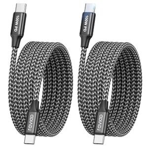 RAVIAD Extra Long USB C to USB C Charger Cable 3M 2Pack 100W Fast Charging
