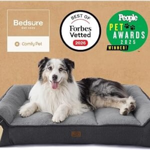 Bedsure SupportMax? Extra Thick Supportive XL Orthopedic Dog Beds Large