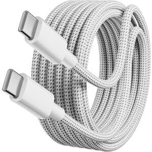 USB C to USB C Charger Cable 4M, 60W Fast Charging Nylon Type C Cable Compatible with iPhone 15/Plus/Pro/Pro Max,Galaxy S23 Ultra/S22,Pixel 7 Pro,Huawei Mate 60 Pro,MacBook Pro 2021,iPad Air 5